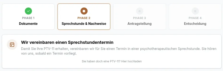 Aufgabenseite mit aktiven und wartenden Karten